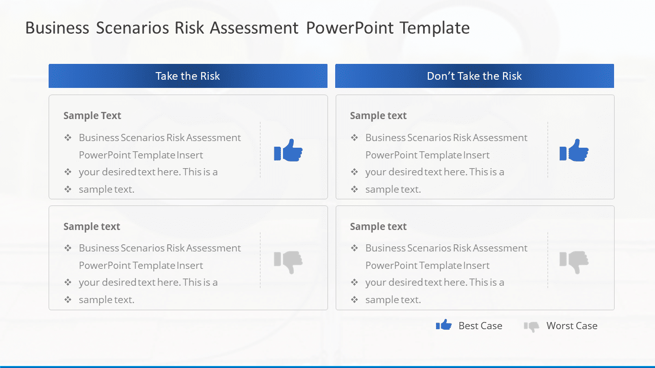 Business Scenarios Risk Assessment PowerPoint Template & Google Slides Theme