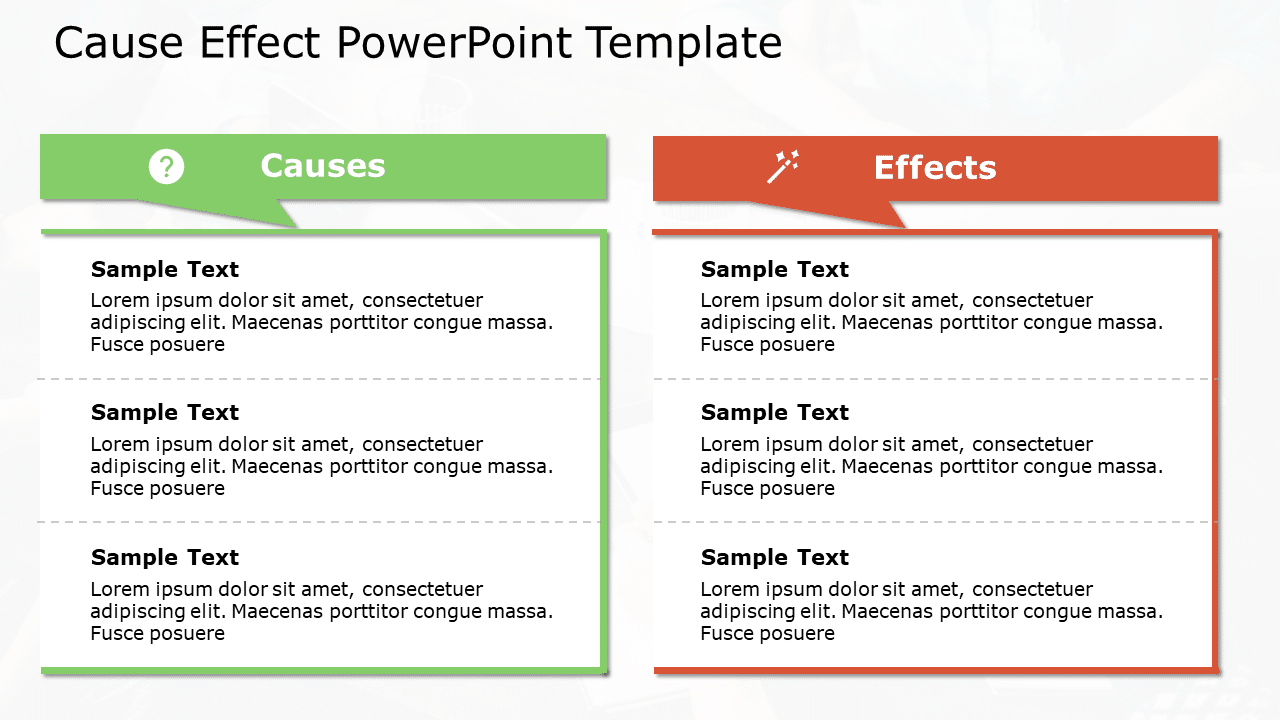 Cause Effect 32 PowerPoint Template & Google Slides Theme
