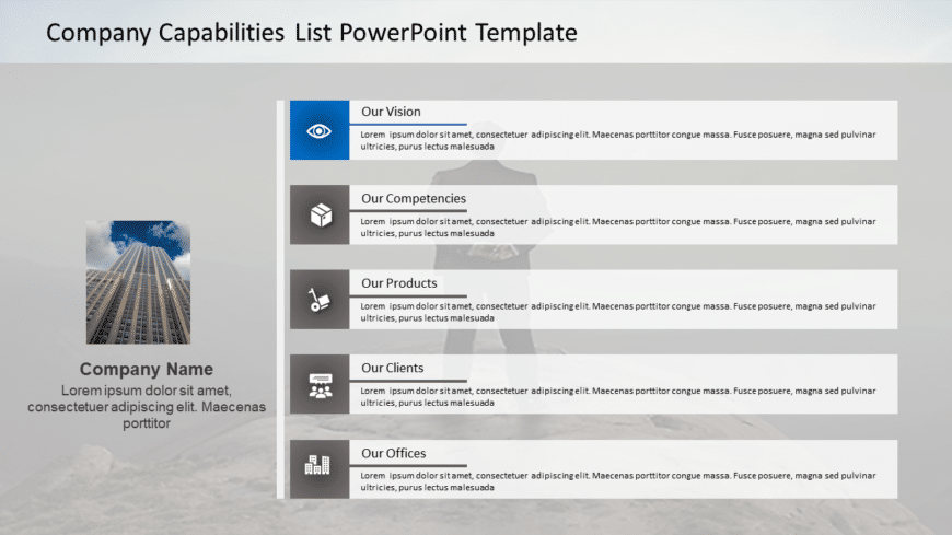 Company Capabilities List PowerPoint Template