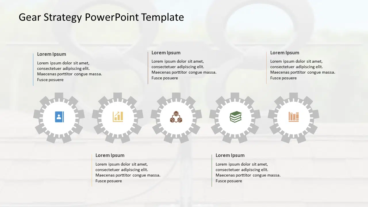 Gear Strategy PowerPoint Template & Google Slides Theme