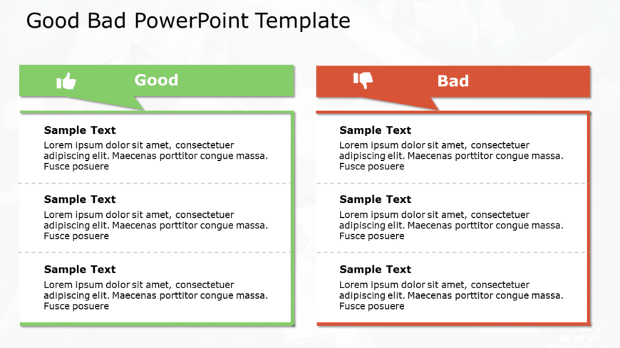 Good Bad 68 PowerPoint Template