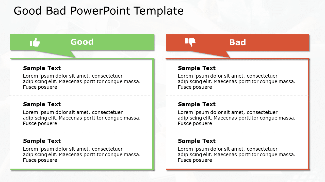 Good Bad 68 PowerPoint Template & Google Slides Theme