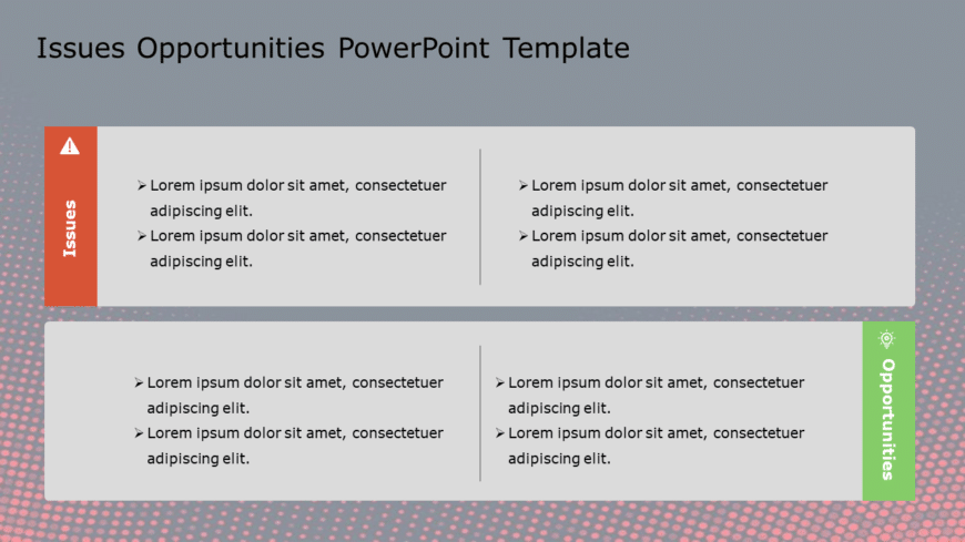 Issues Opportunities 96 PowerPoint Template