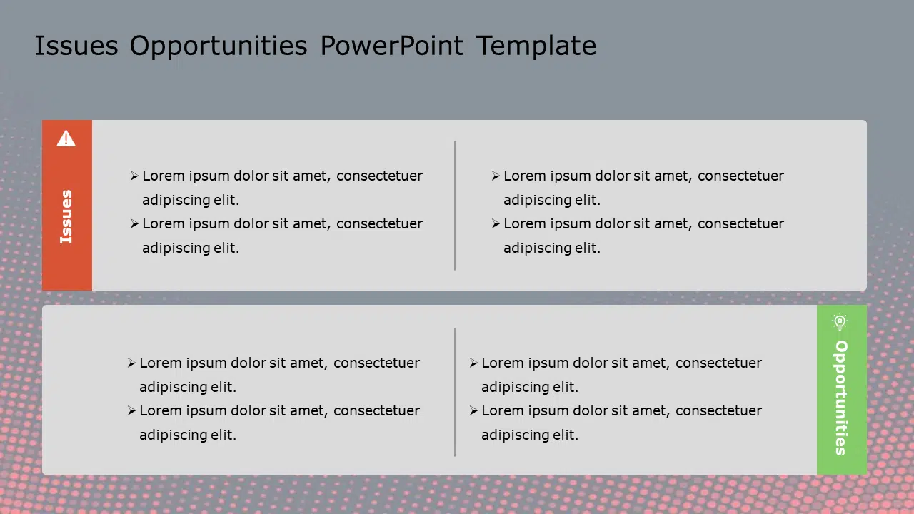 Issues Opportunities 96 PowerPoint Template & Google Slides Theme