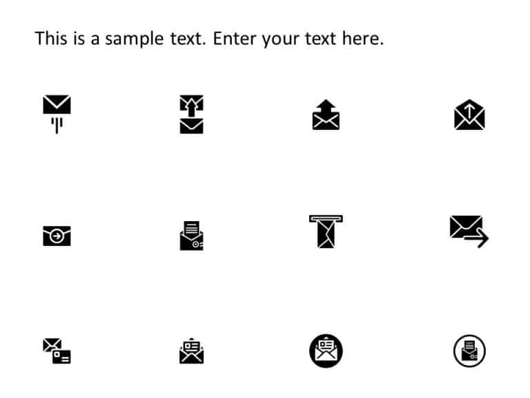 Mail Icons PowerPoint Template