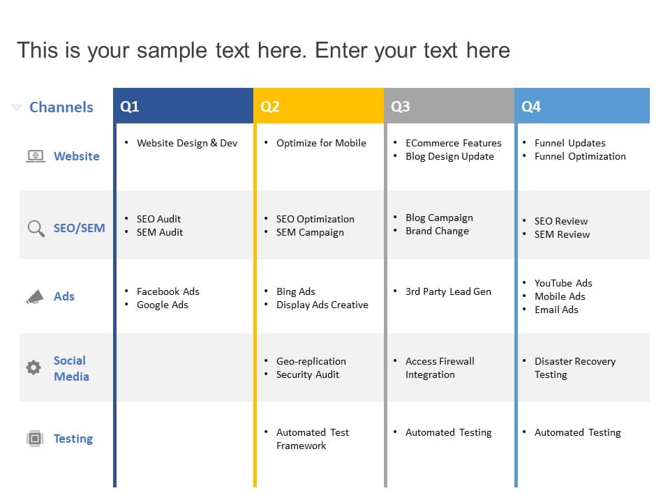 Marketing Roadmap PowerPoint Template & Google Slides Theme