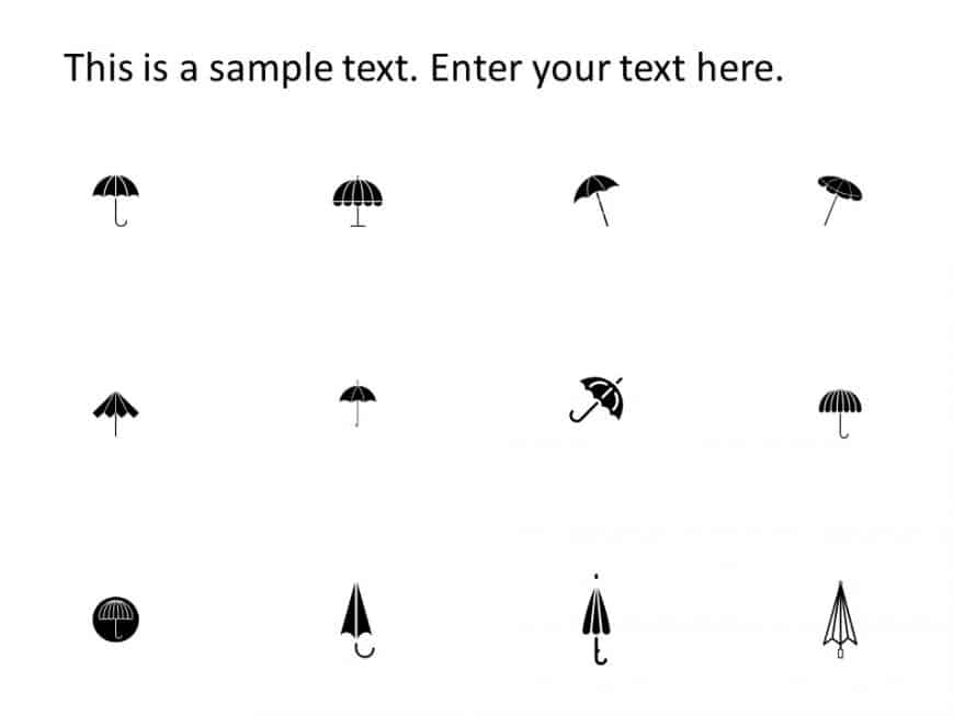 Umbrella Icons PowerPoint Template