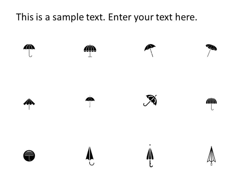 Umbrella Icons PowerPoint Template