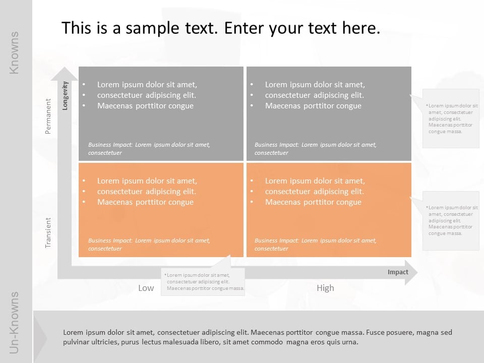 COVID Business Impact Grid Matrix PowerPoint Template & Google Slides Theme