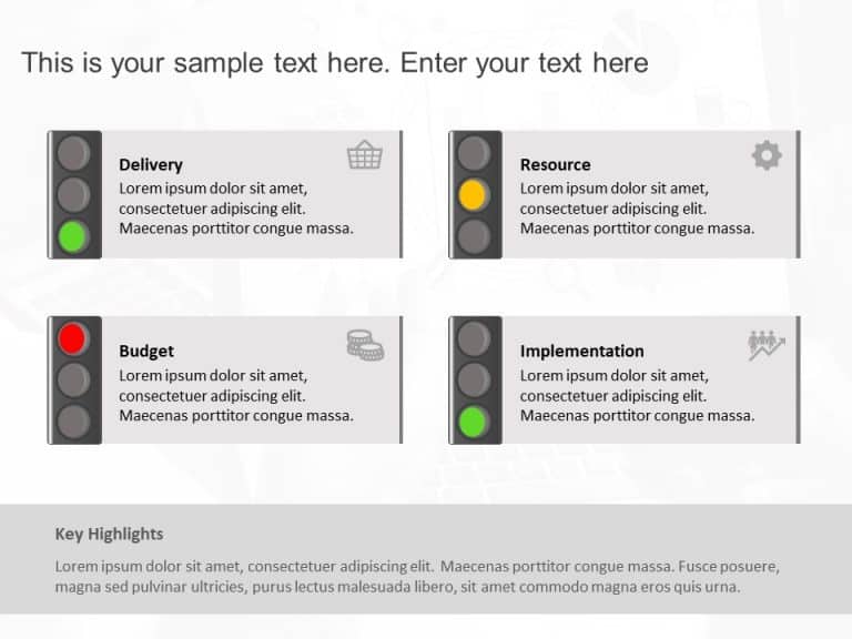 Project Status Traffic Lights PowerPoint Template & Google Slides Theme