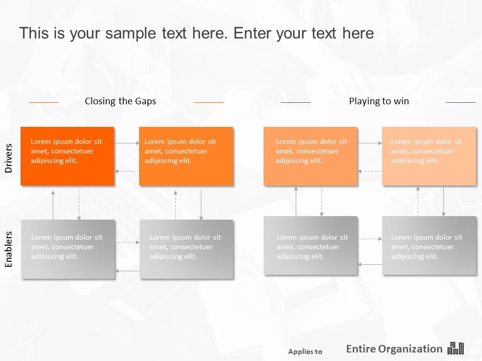 Strategic Initiatives Boxes PowerPoint Template & Google Slides Theme