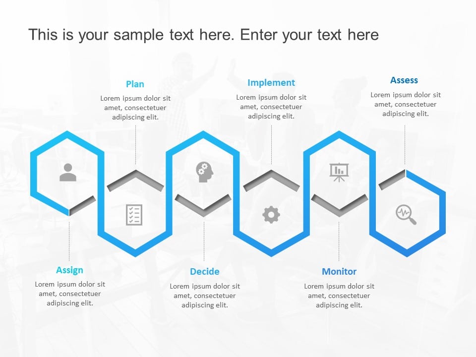 Project Planning Hexagon PowerPoint Template