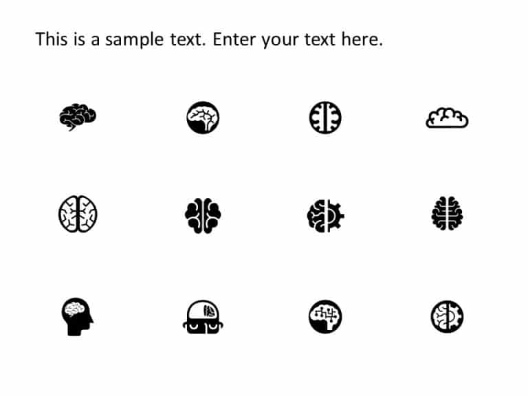 Brain Icons PowerPoint Template & Google Slides Theme