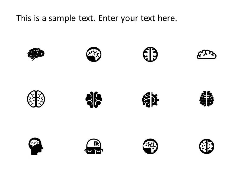 Brain Icons PowerPoint Template & Google Slides Theme