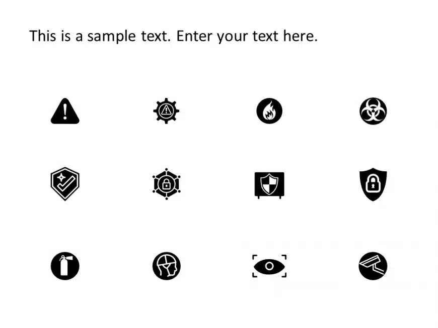 Risk Safety Icons PowerPoint Template