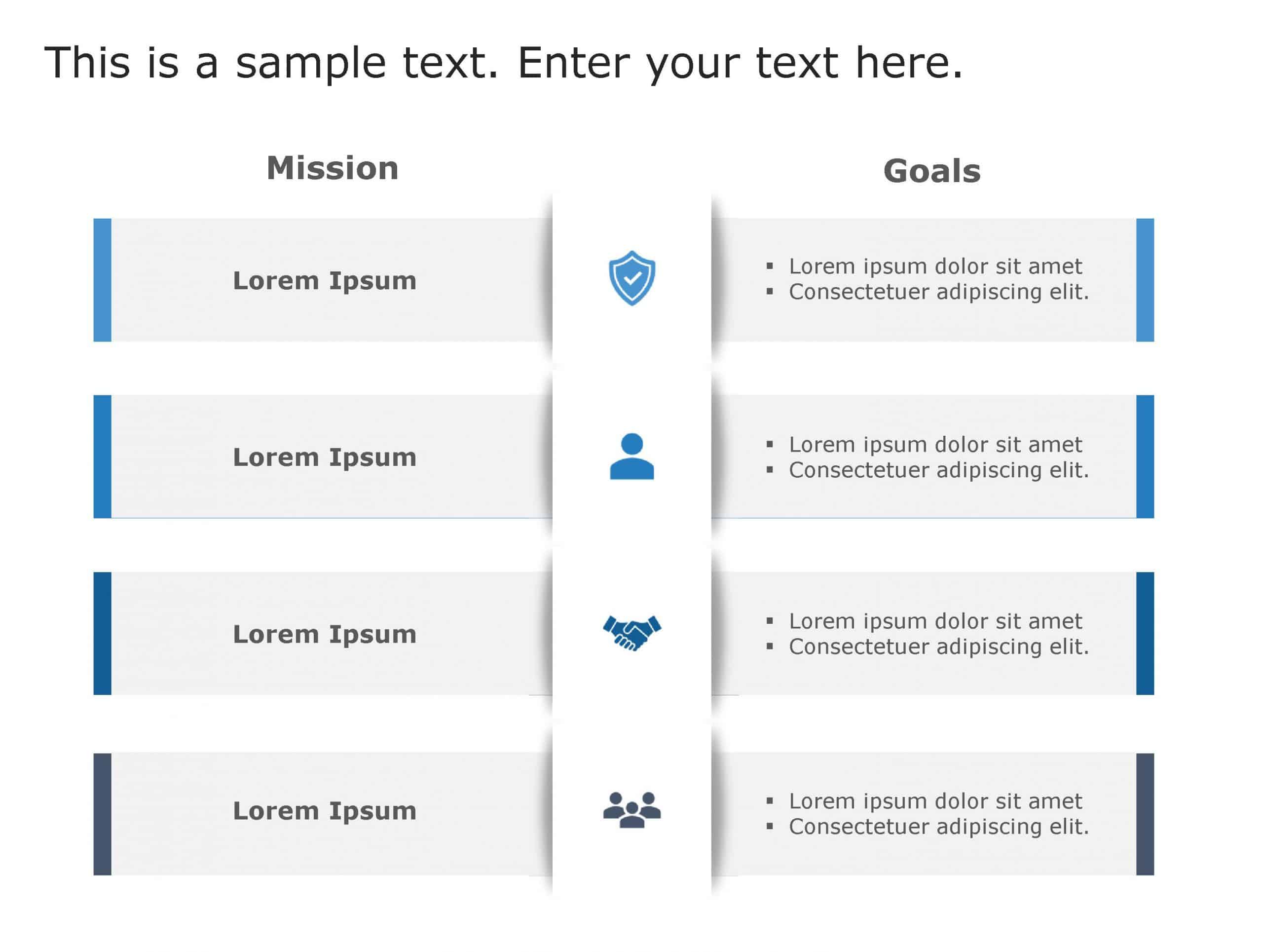 Mission Goals 6 PowerPoint Template