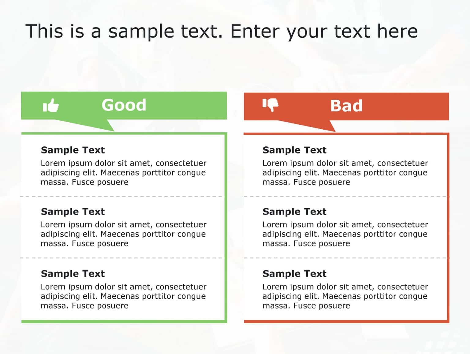 Good Bad 68 PowerPoint Template | SlideUpLift