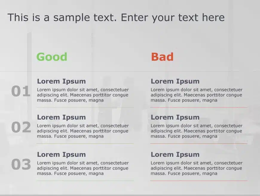 Good Bad 69 PowerPoint Template