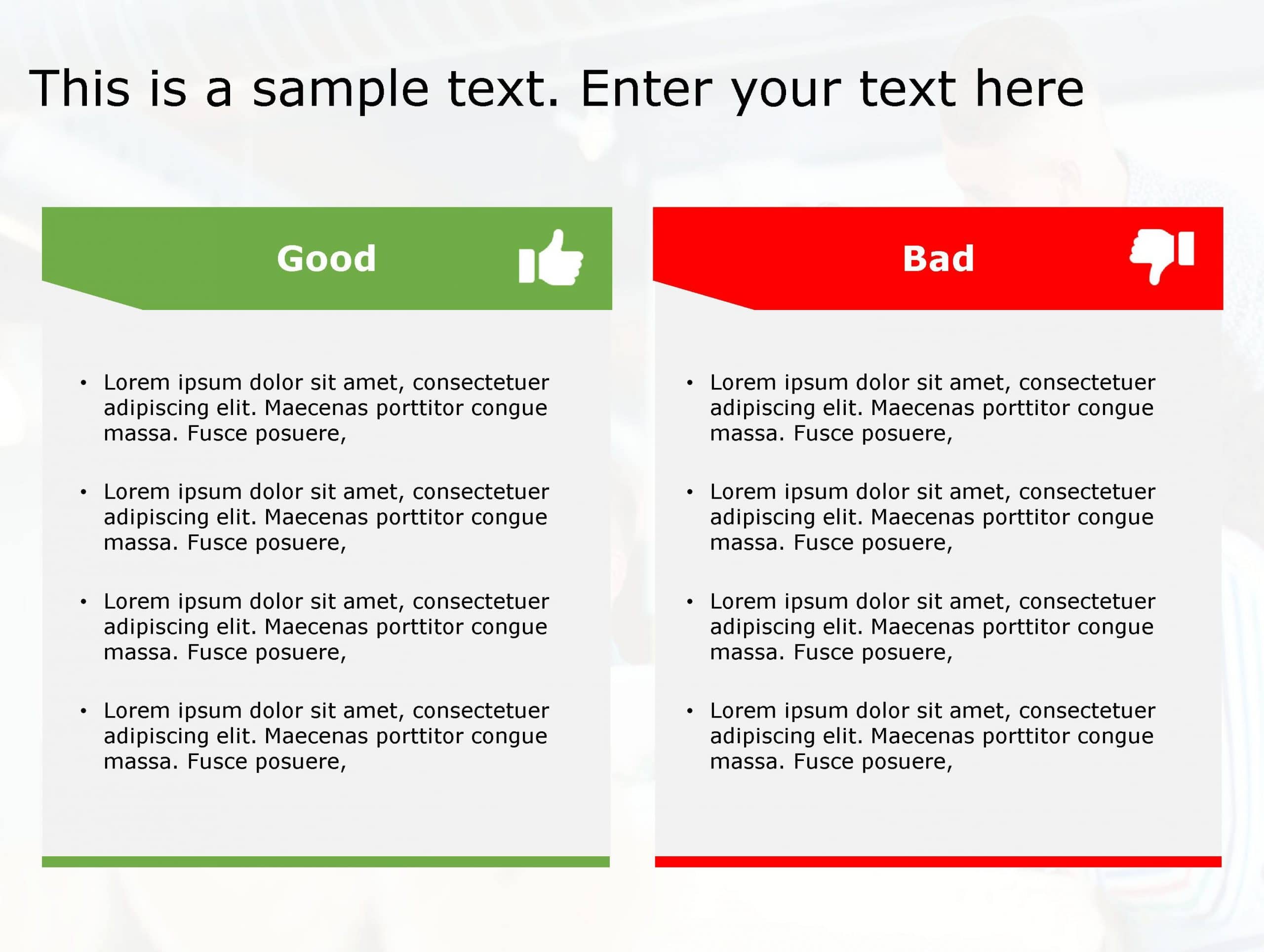 Good Bad 72 PowerPoint Template & Google Slides Theme