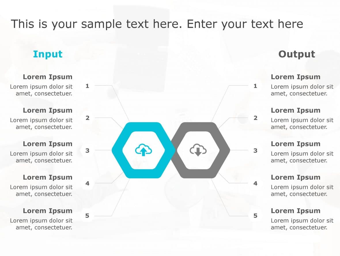 Input Output 84 PowerPoint Template | SlideUpLift