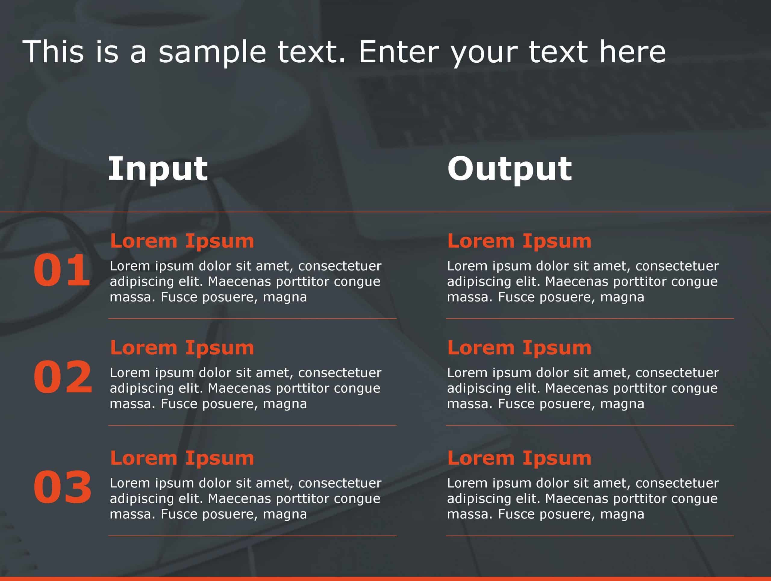 Input Output 90 PowerPoint Template & Google Slides Theme