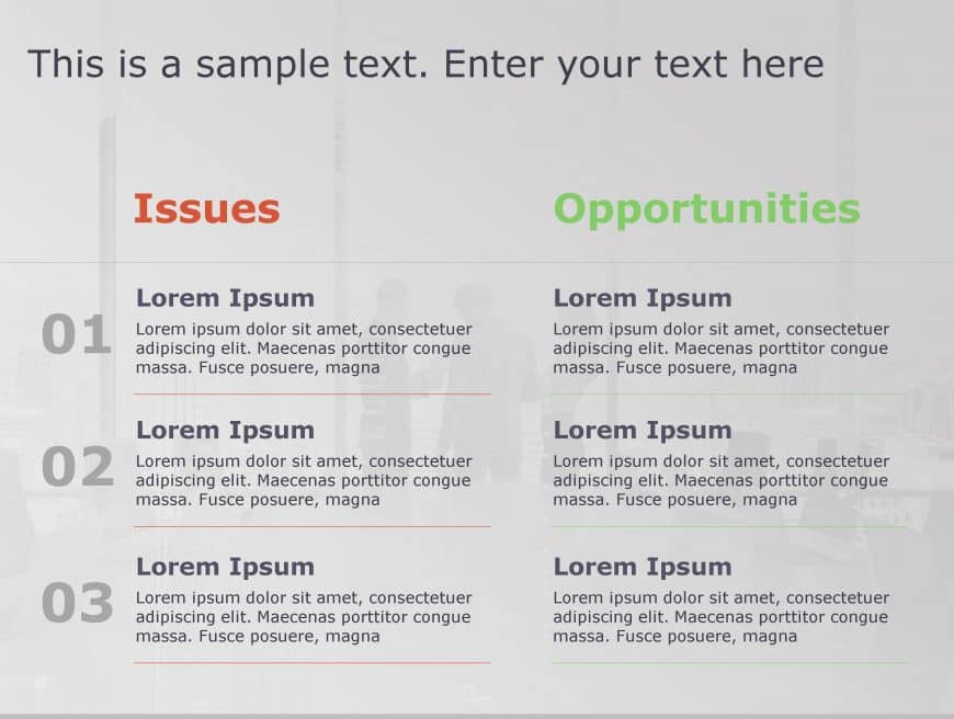 Issues Opportunities 98 PowerPoint Template