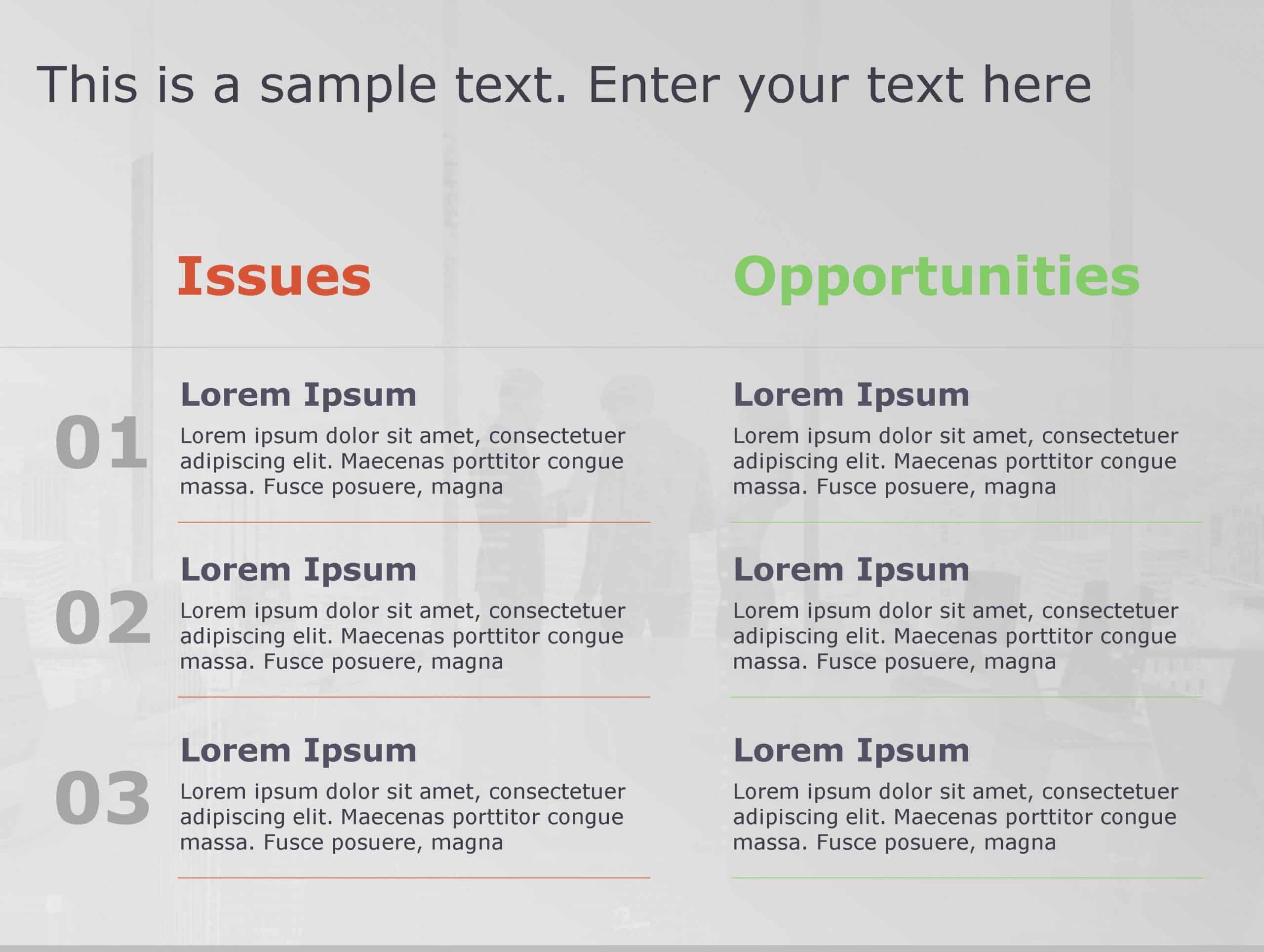 Issues Opportunities 98 PowerPoint Template