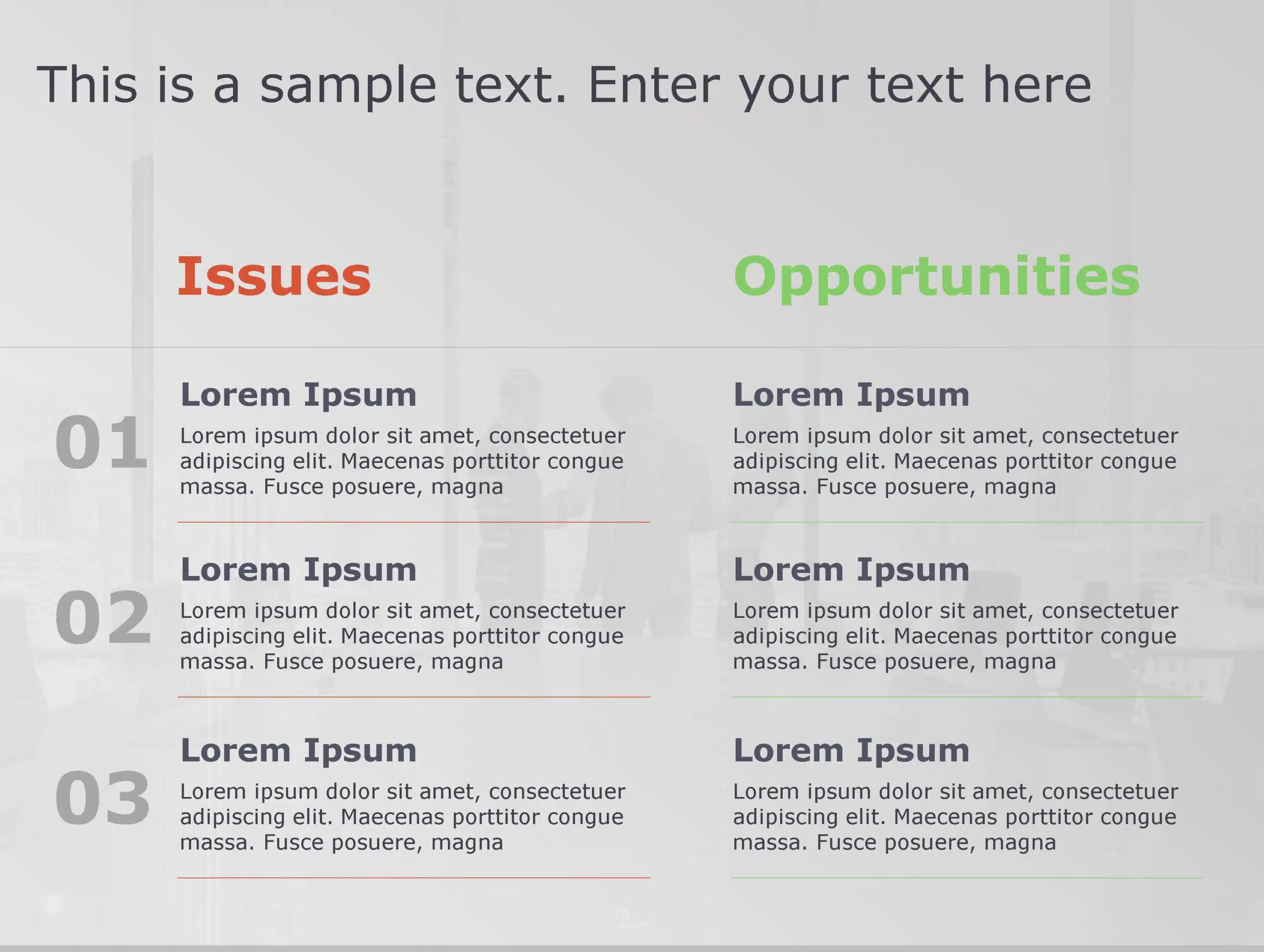 Issues Opportunities 98 PowerPoint Template & Google Slides Theme