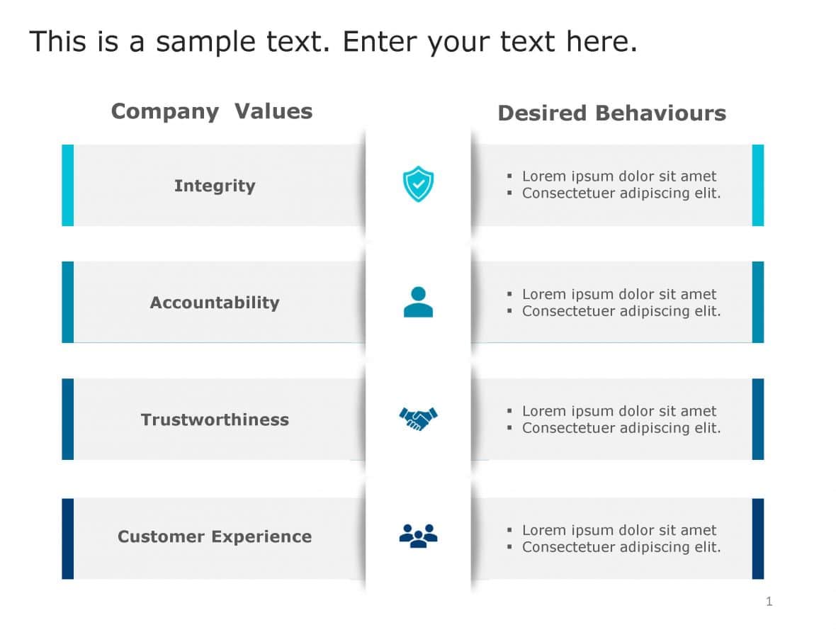 Values Behaviours PowerPoint Template 184 | Values Behaviours Templates ...