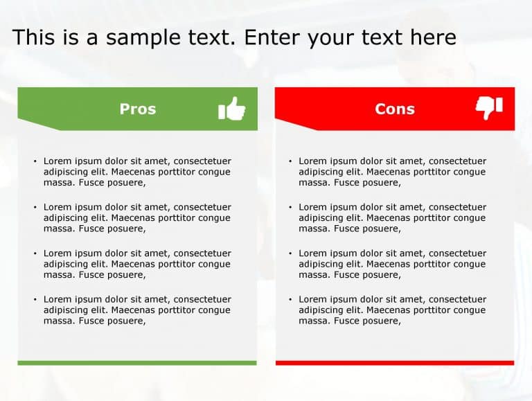Pros Cons 110 PowerPoint Template