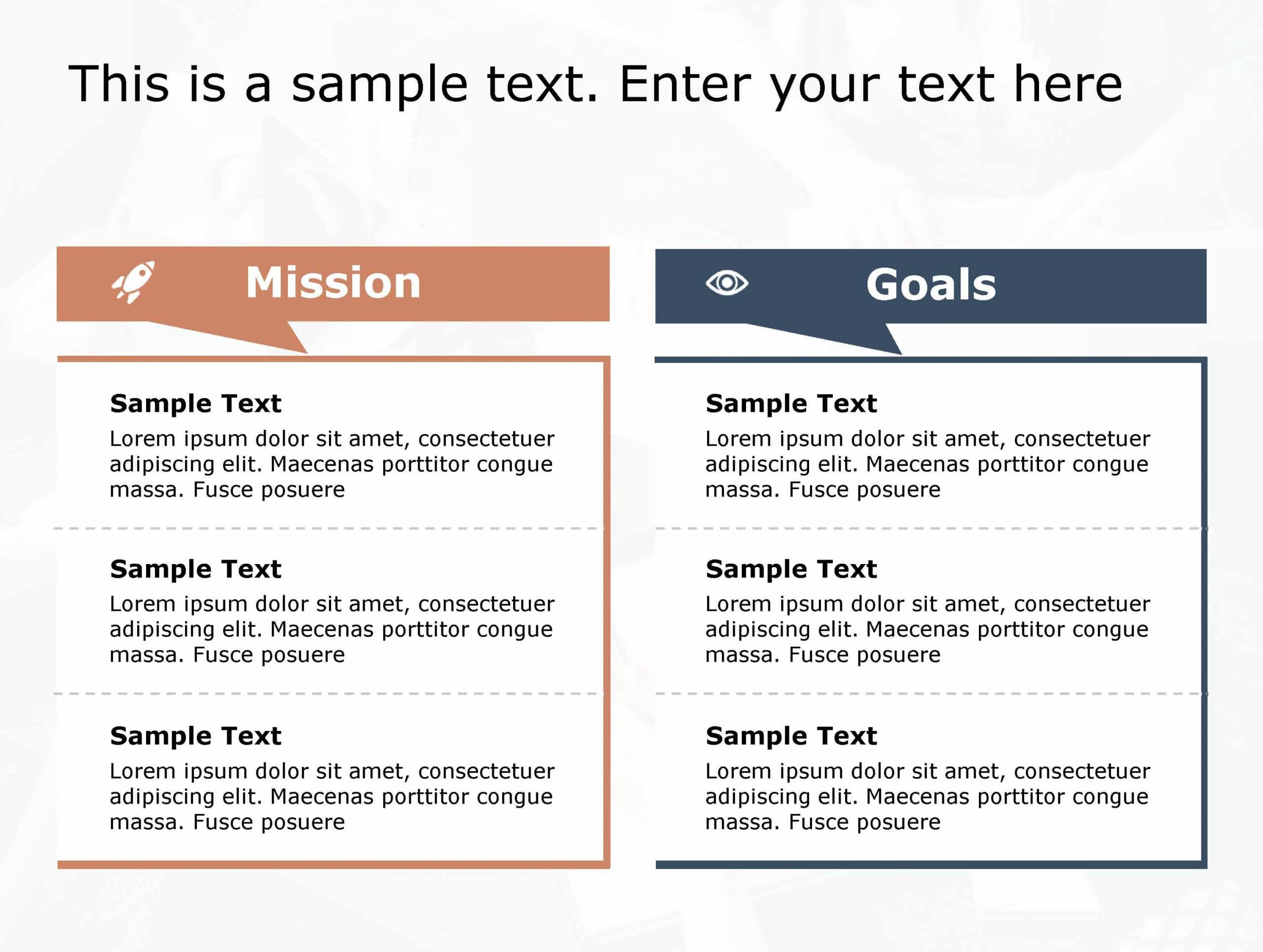 Mission Goals 115 PowerPoint Template