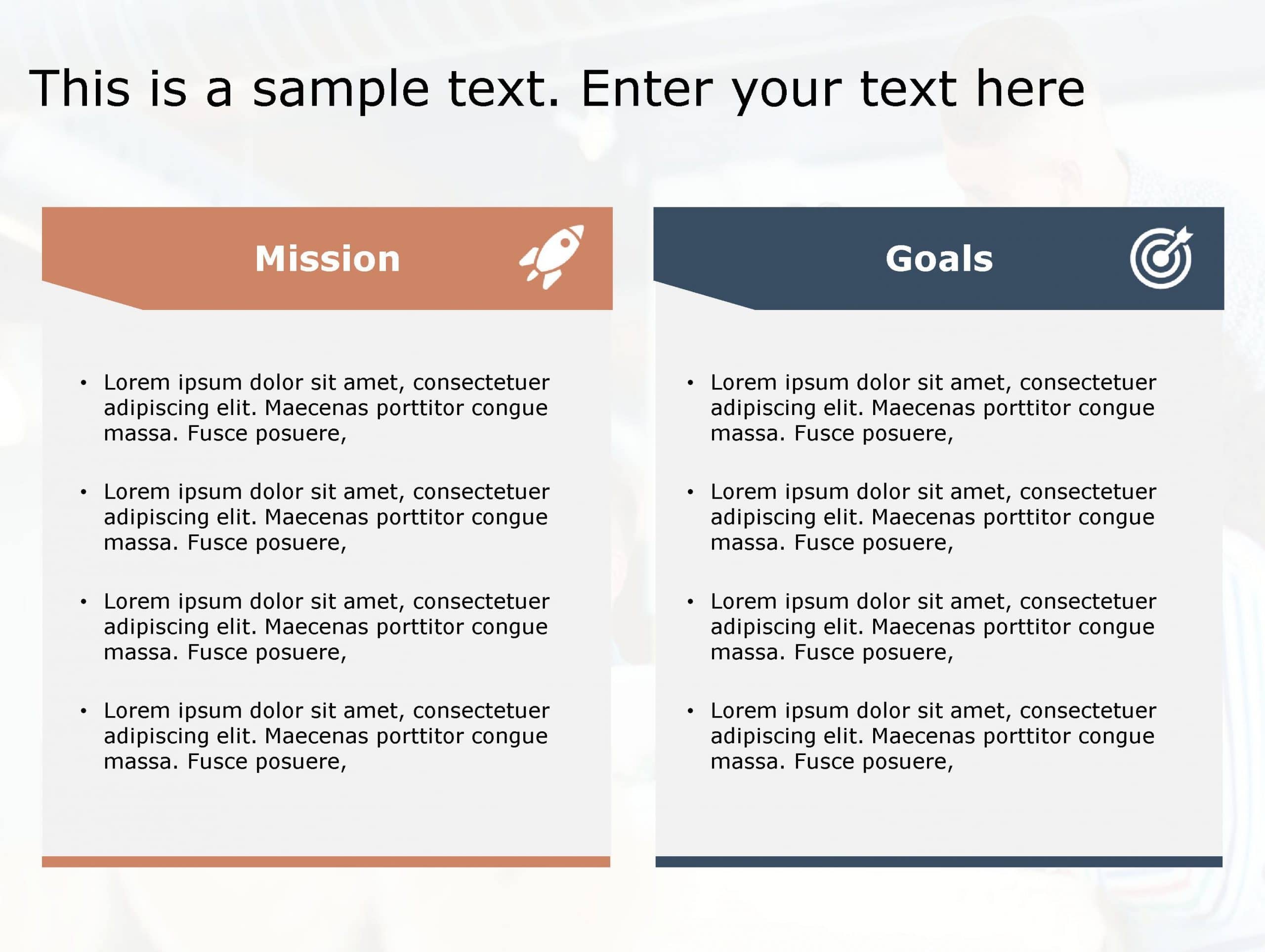Mission Goals 119 PowerPoint Template