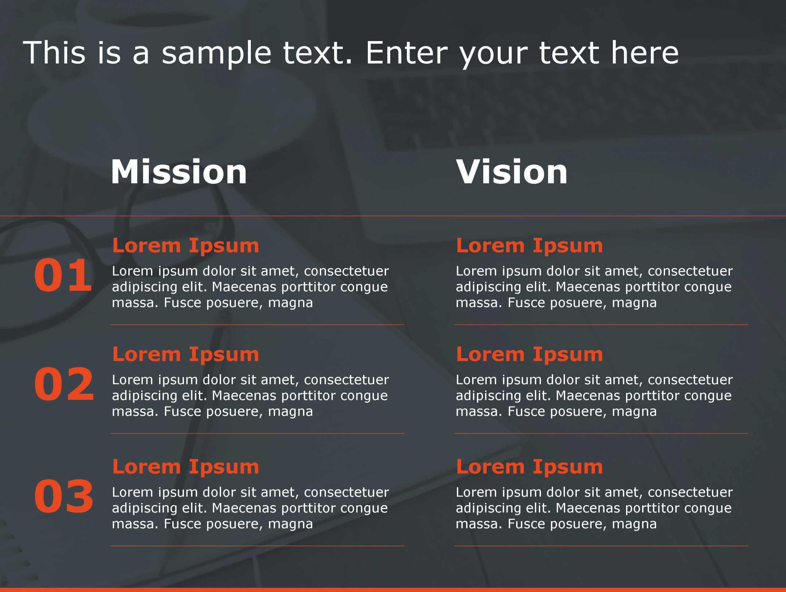 Mission Vision 123 PowerPoint Template