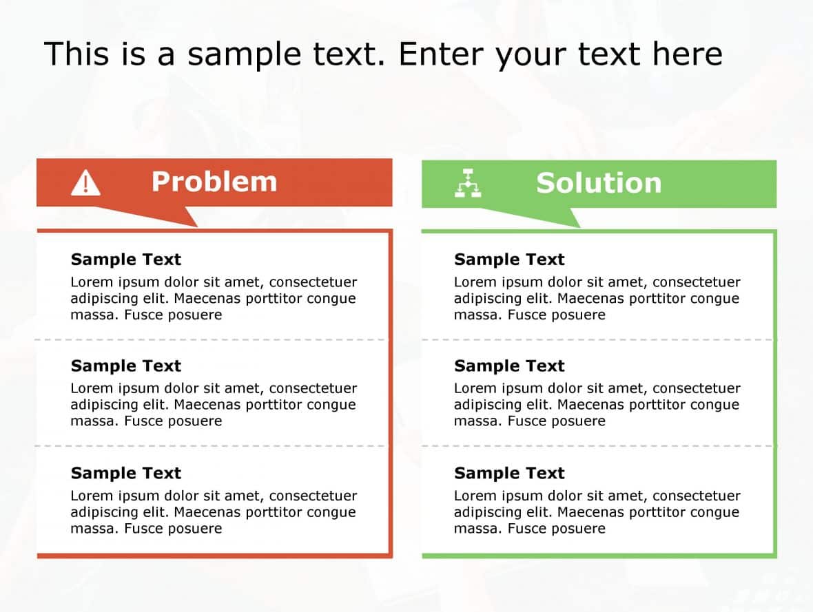 Problem Solution PowerPoint Template 138 | Problem Solution Templates ...