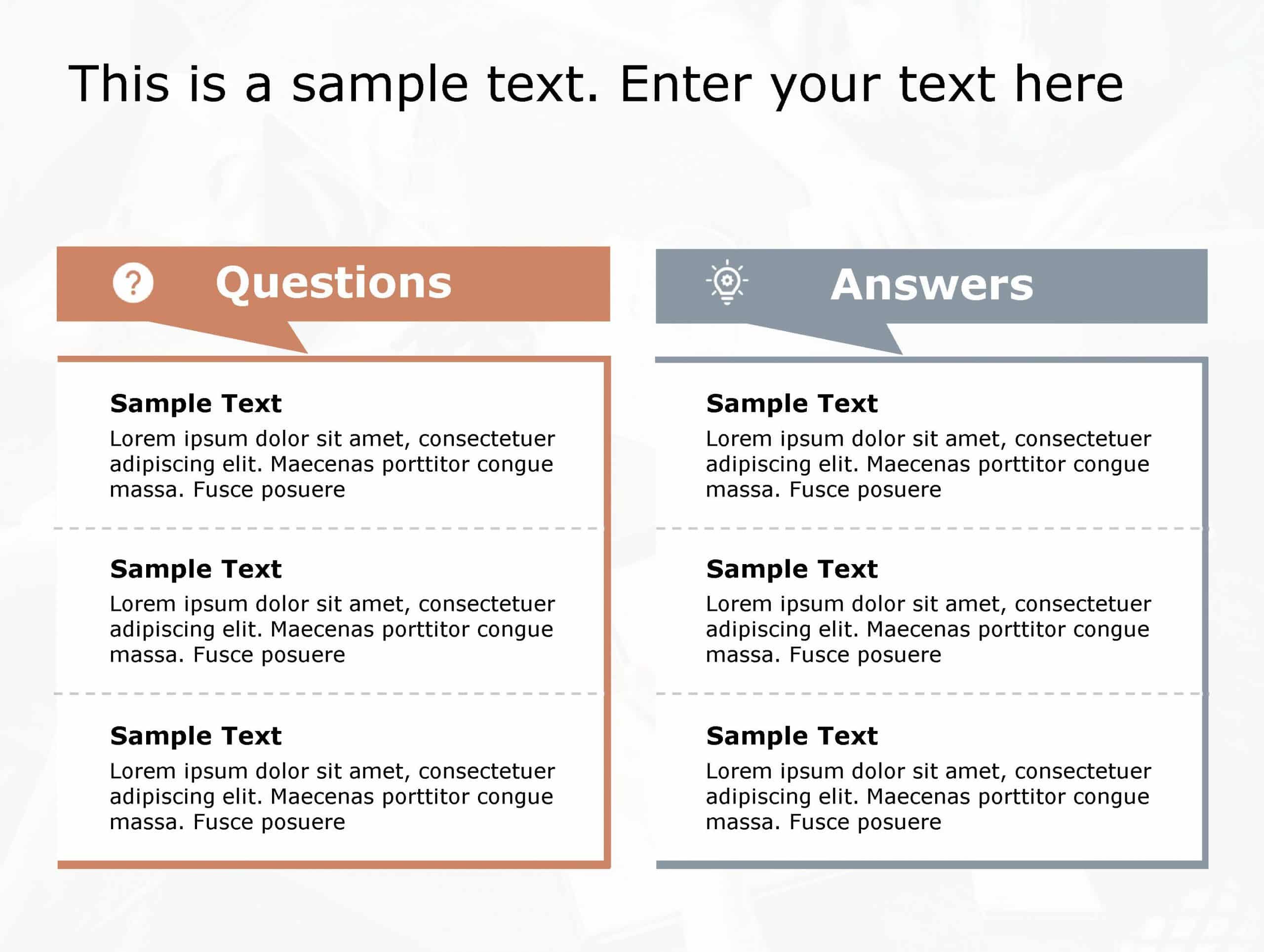 question and answer template