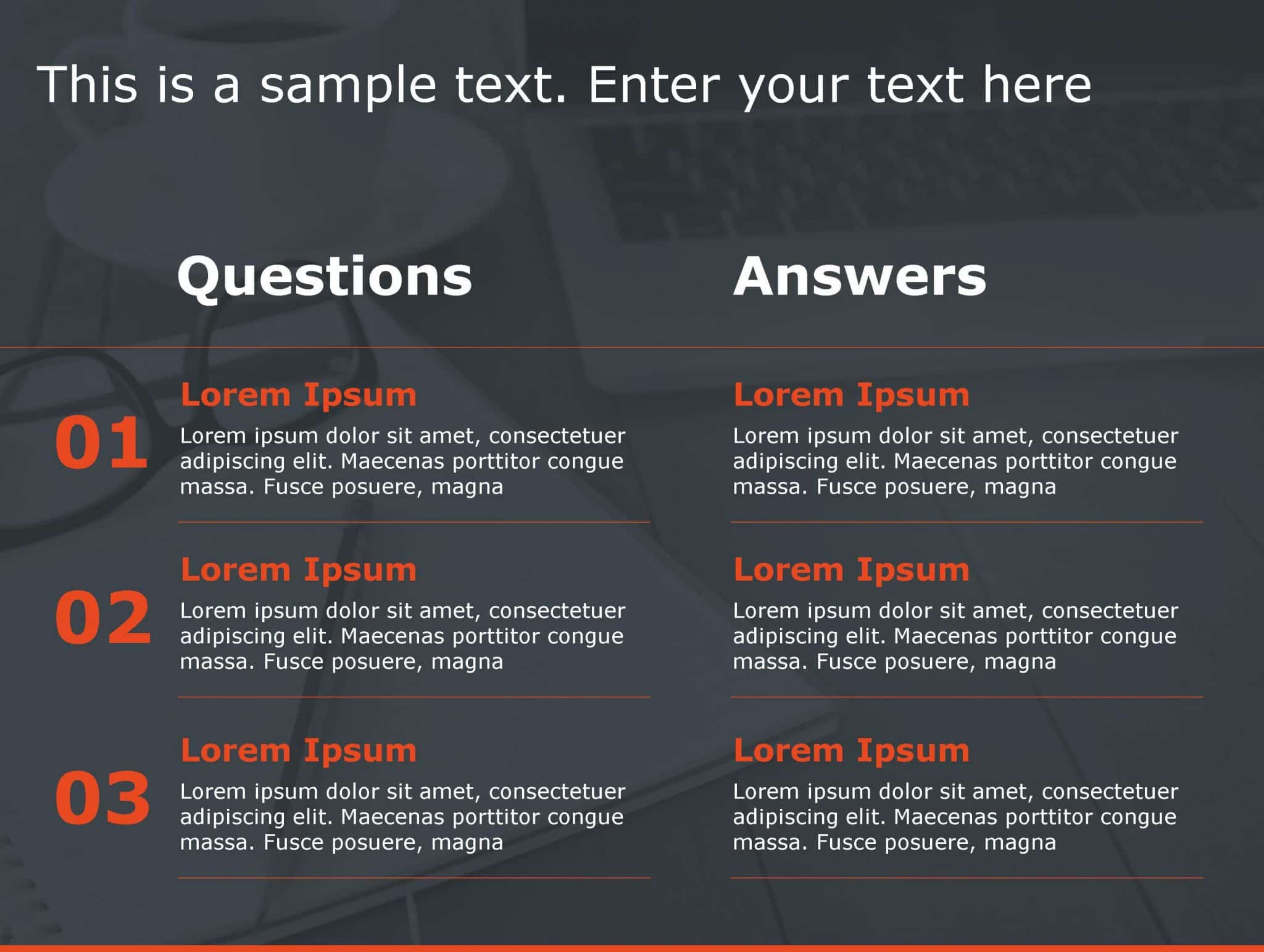 Question Answer 167 PowerPoint Template SlideUpLift