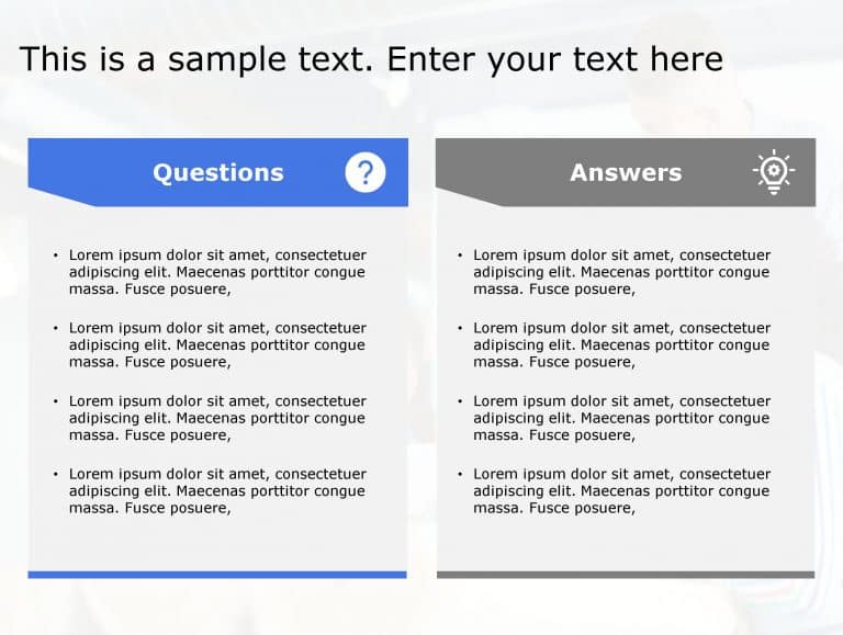 Question Answer 169 PowerPoint Template