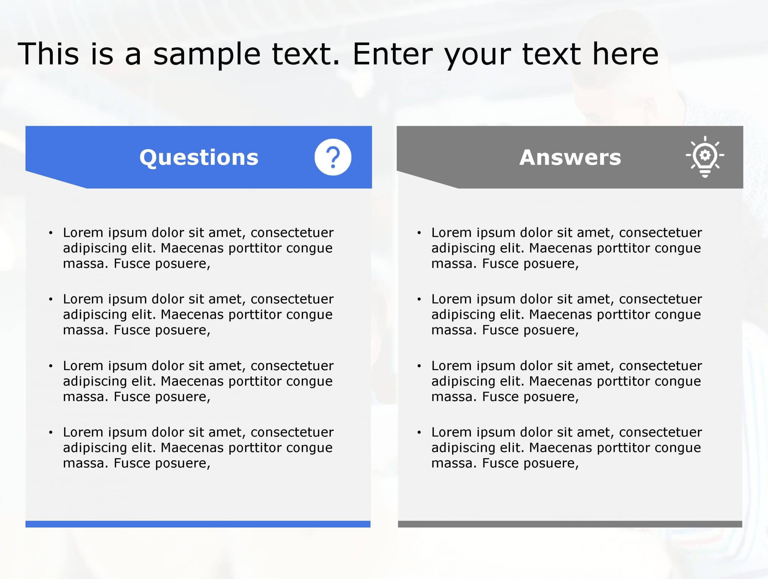 Question Answer 169 PowerPoint Template & Google Slides Theme