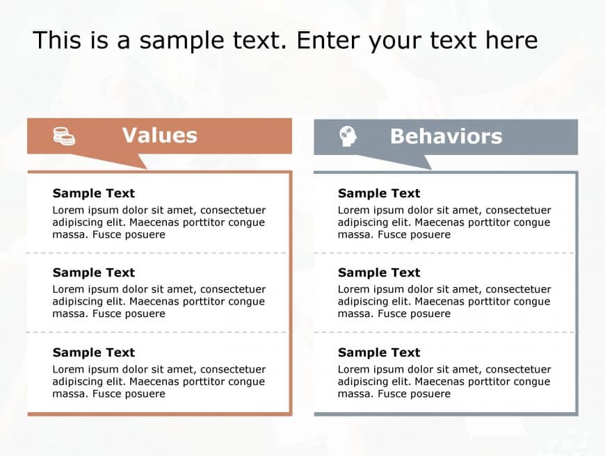 Values Behaviours 182 PowerPoint Template