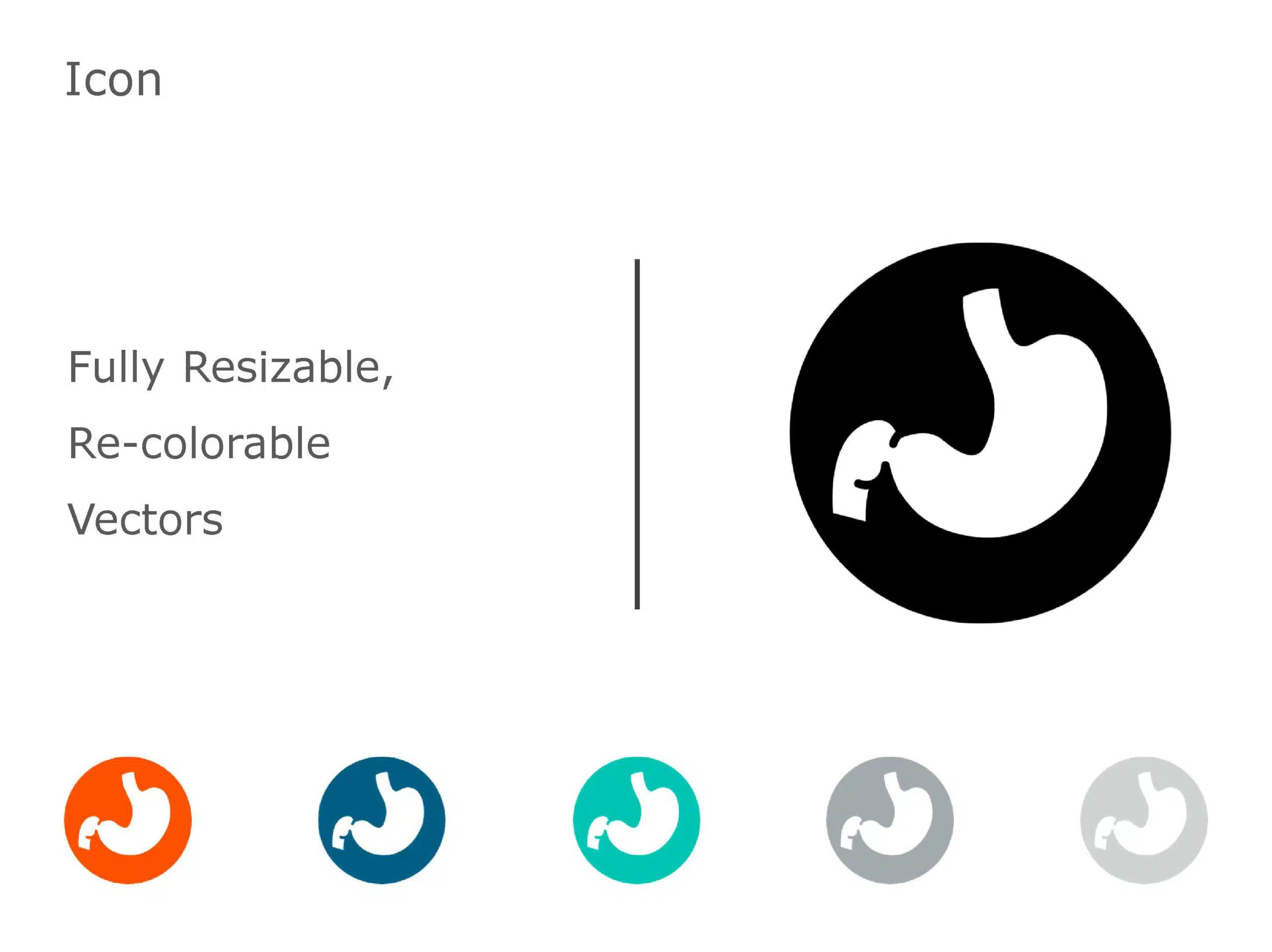 Stomach Icon PowerPoint Template & Google Slides Theme