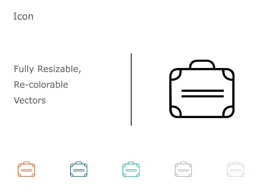 Briefcase Business Icon 03 PowerPoint Template