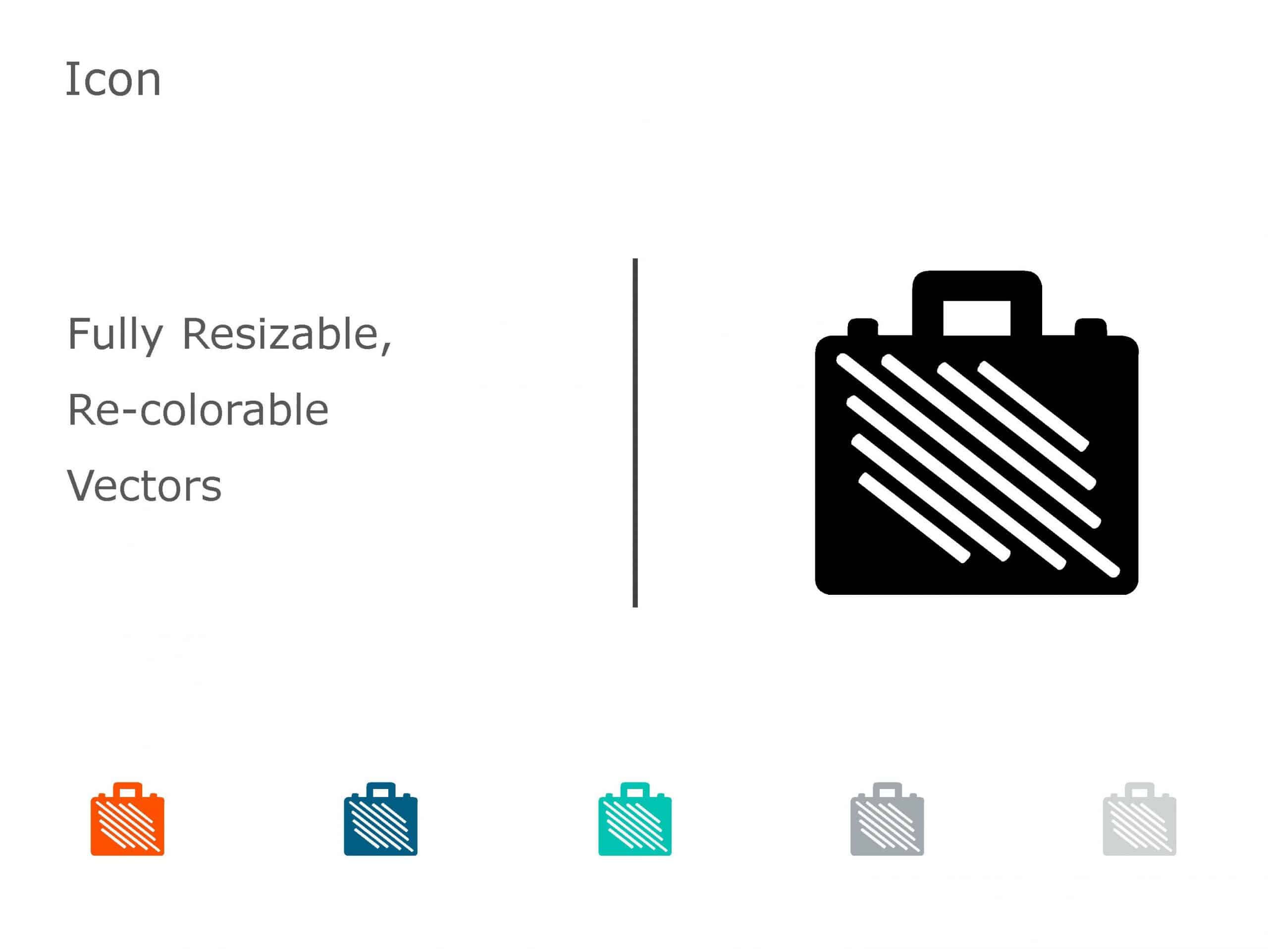 Briefcase Business Icon 04 PowerPoint Template