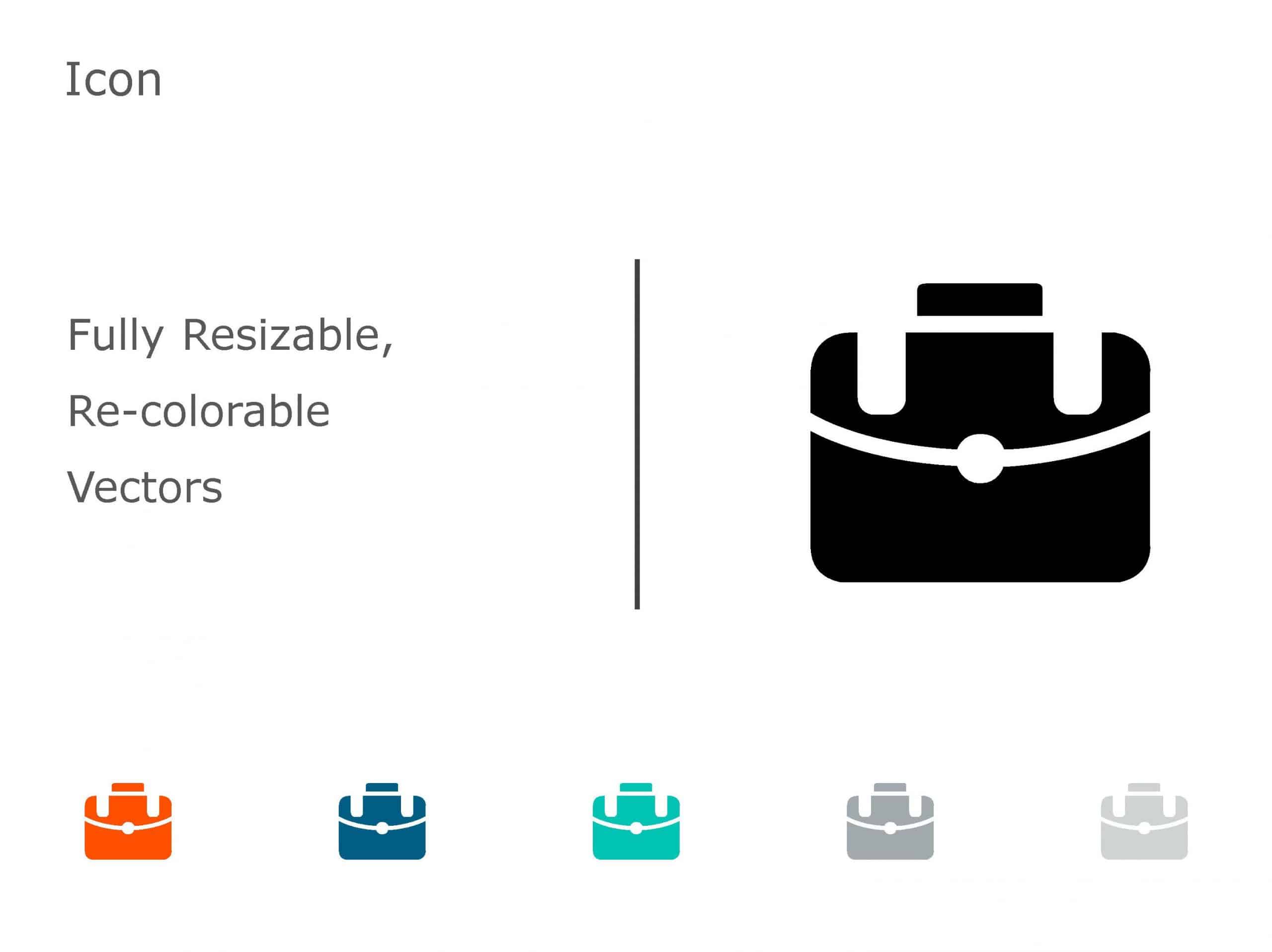 Briefcase Business Icon 06 PowerPoint Template