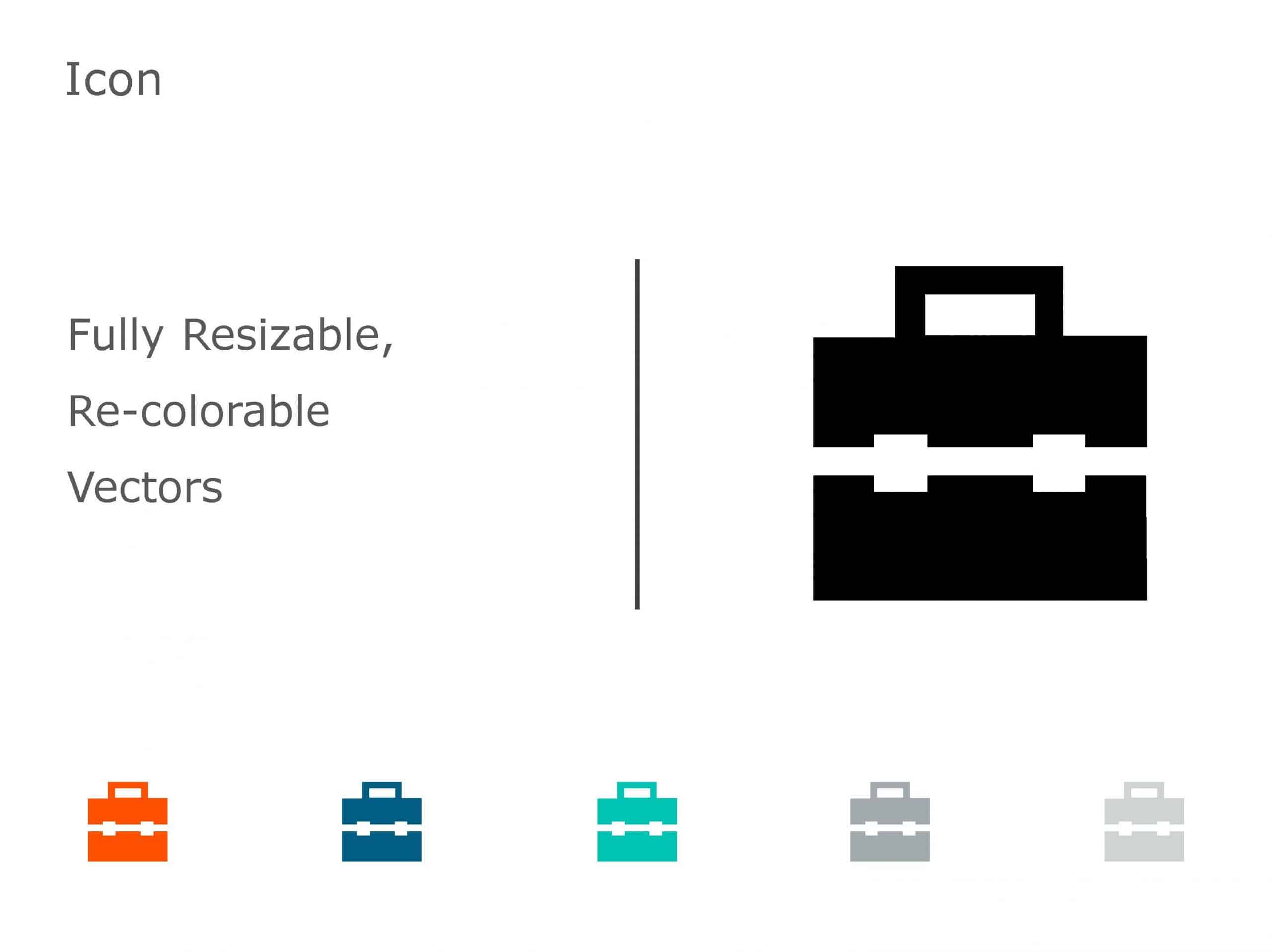 Briefcase Business Icon 12 PowerPoint Template