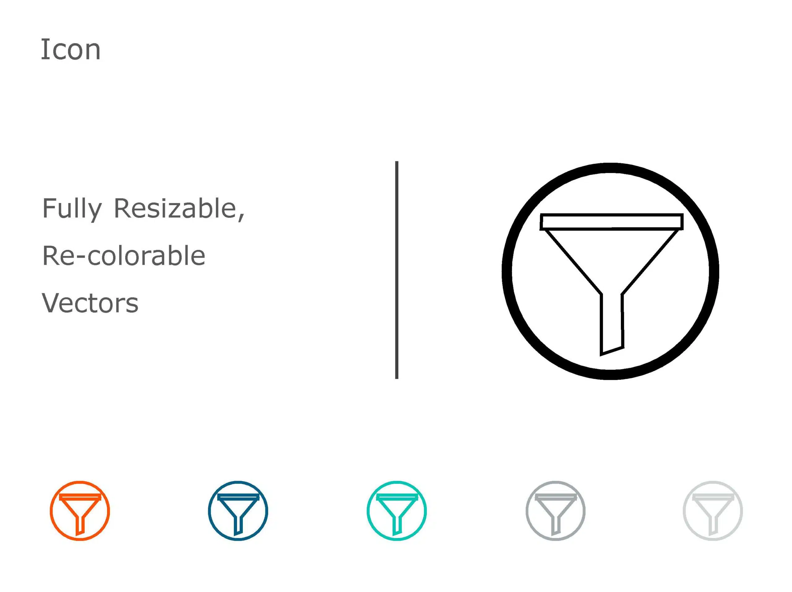 Filter Icon 12 PowerPoint Template & Google Slides Theme