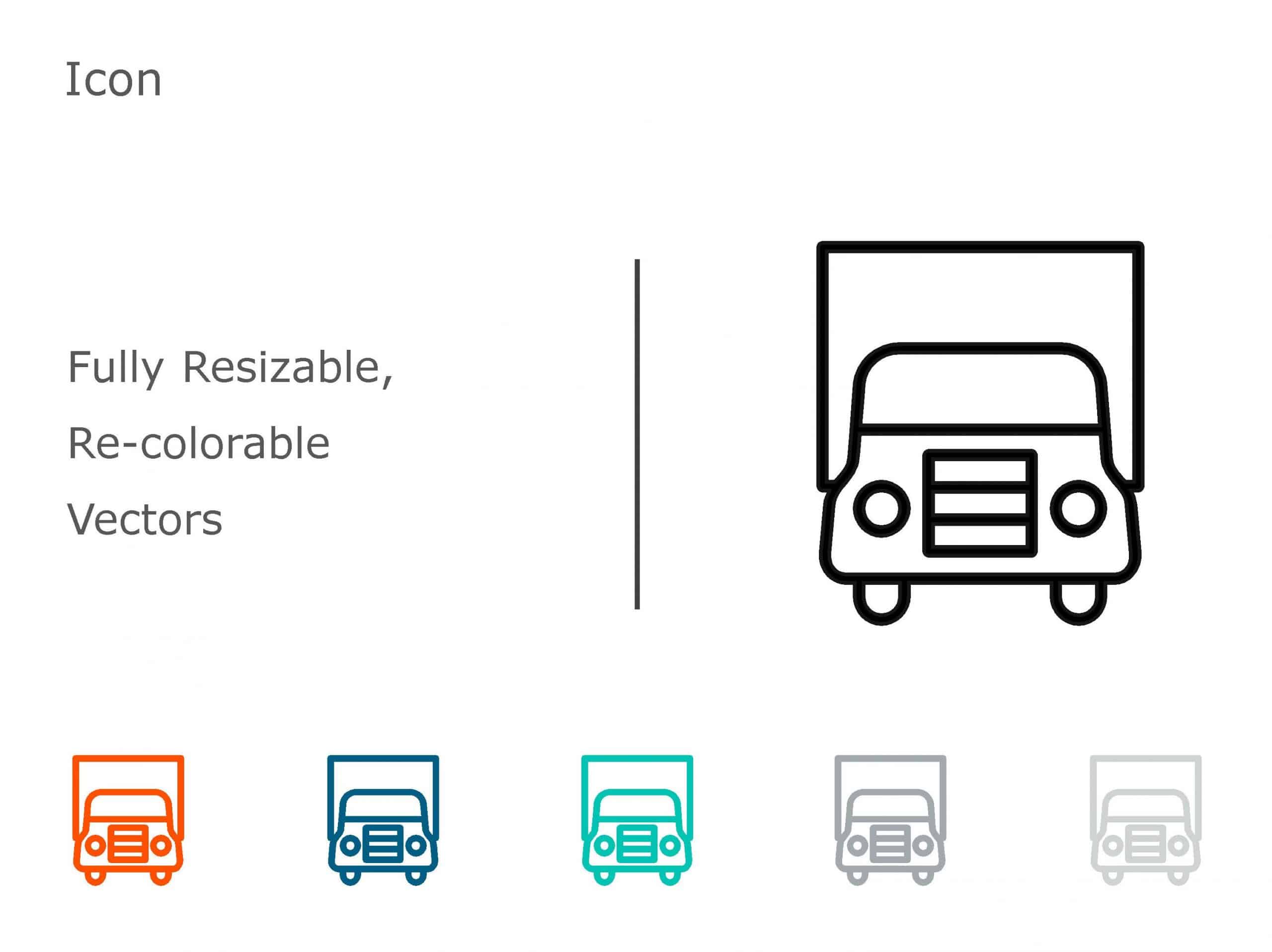 Truck Icon 1 PowerPoint Template