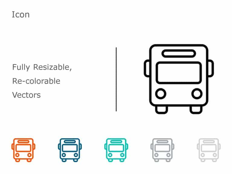 Bus Icon 1 PowerPoint Template