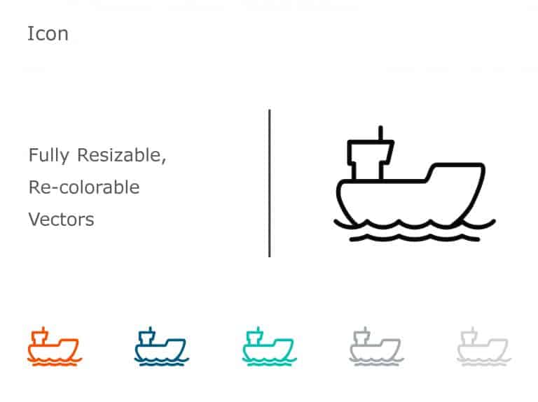 Ship Icon 4 PowerPoint Template