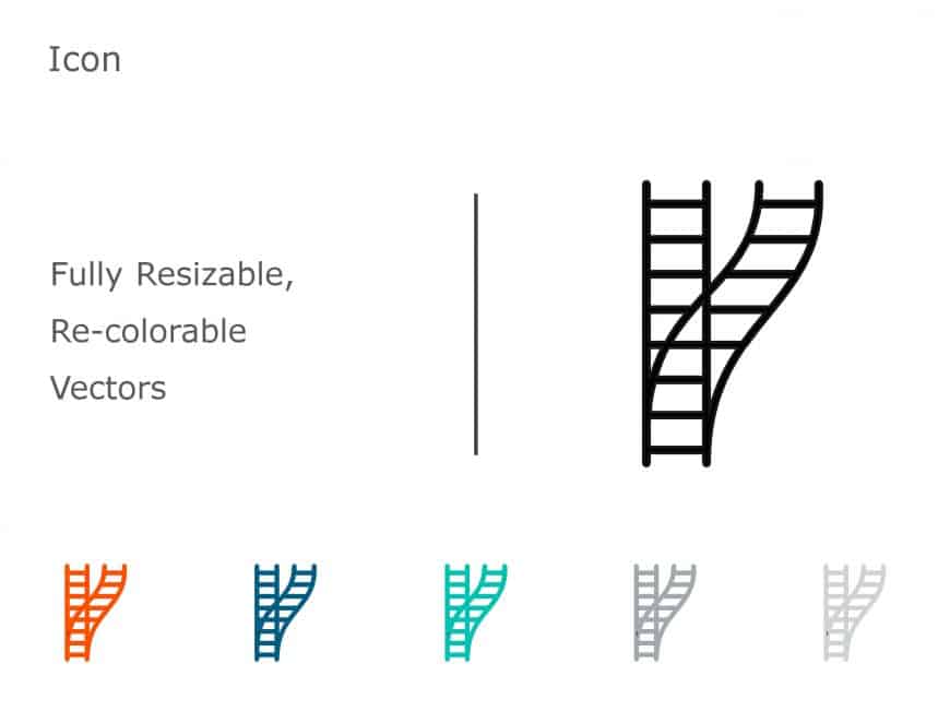 Ladder Icon 1 PowerPoint Template