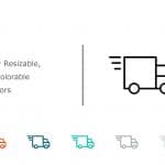 Truck Icon 2 PowerPoint Template & Google Slides Theme